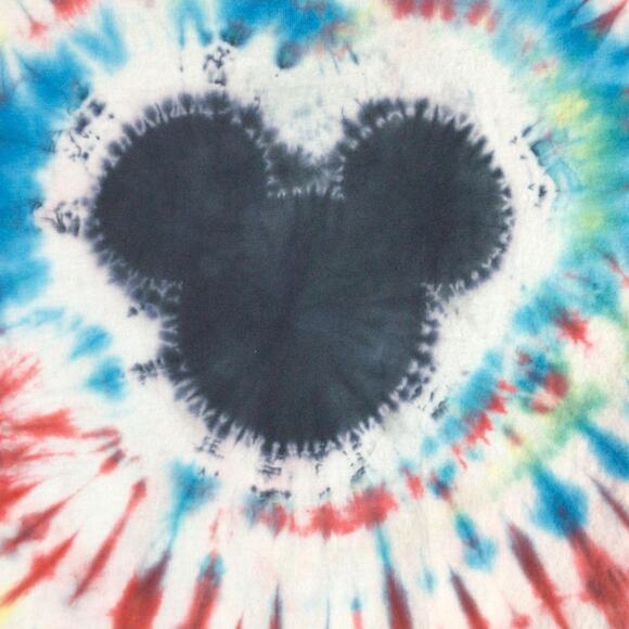 Tie Dye Disney Mickey Mouse ears T Shirt White Small - Picture 2 of 4